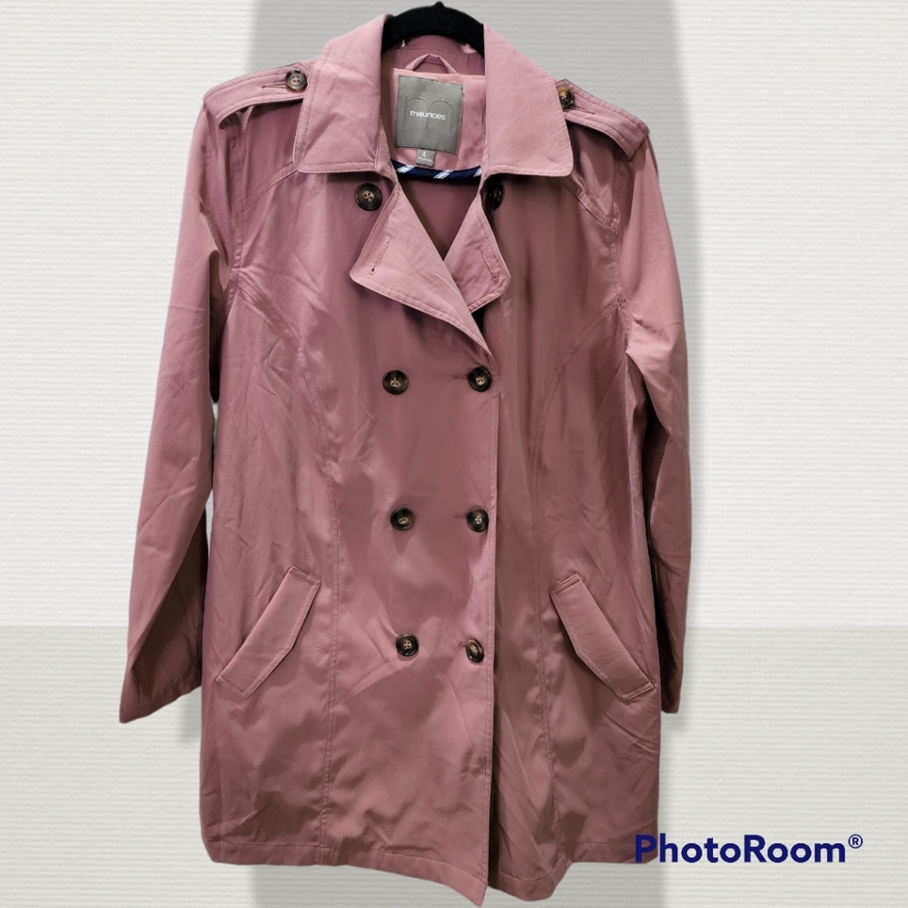 Maurices mauve trench coat, size large